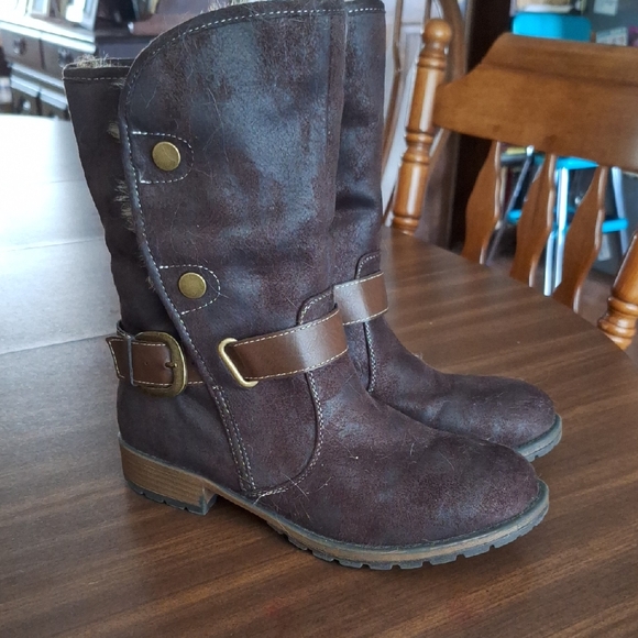 Madeline Girl Rochelle Brown  Buckle Boots - Picture 1 of 7